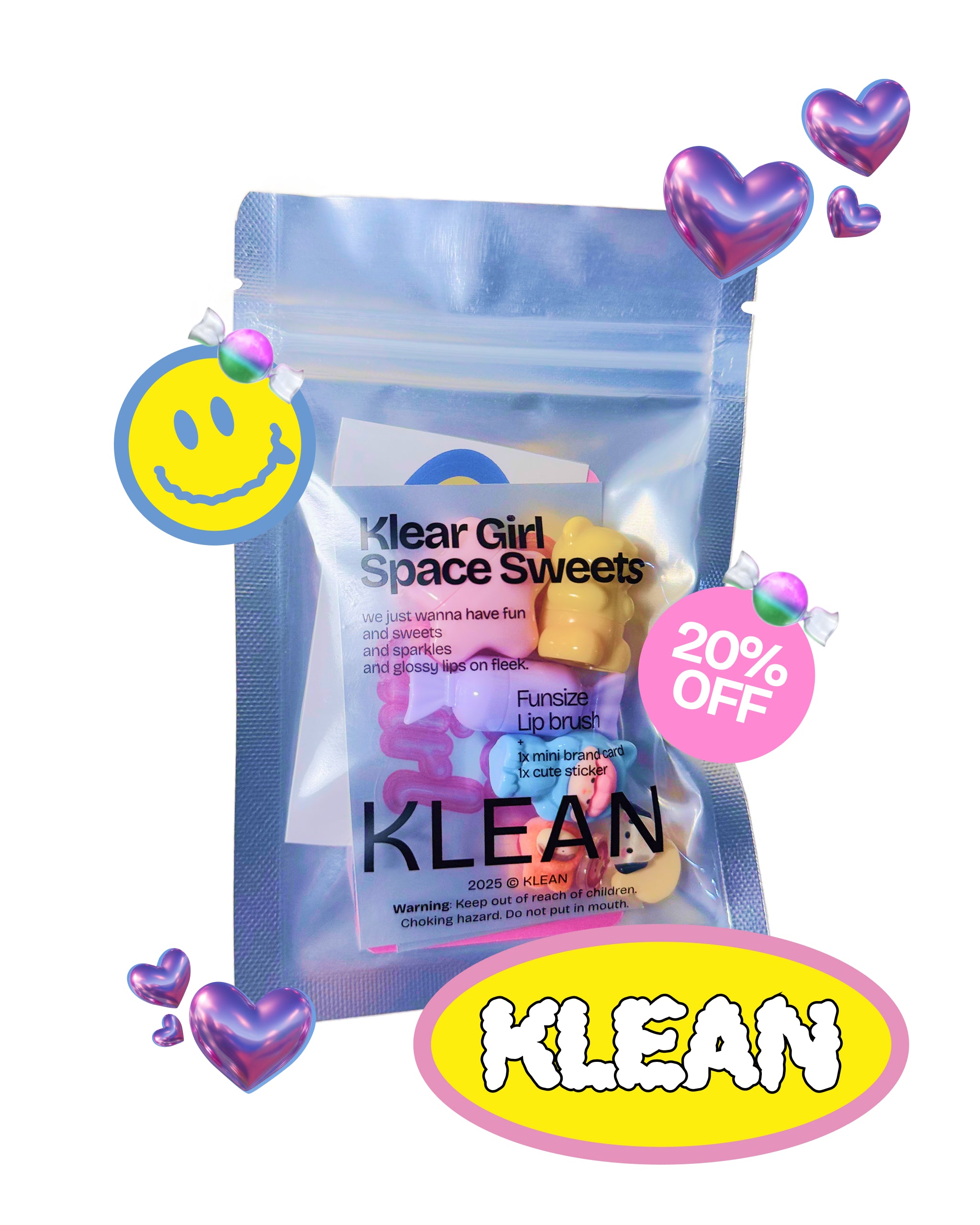 One Klear Girl Space Sweets package on a white background